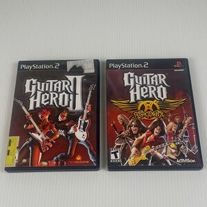 Sony PlayStation 2 Guitar Hero Game Duo - Red and Black